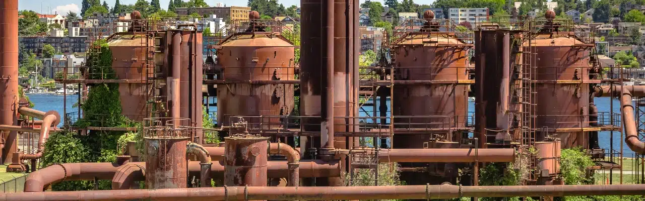 abandoned tanks and pipes